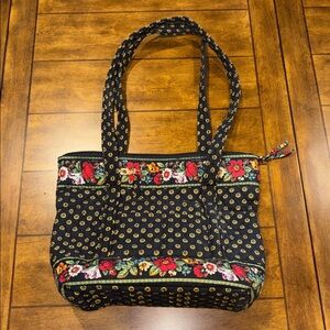 Vera Bradley Black and Green Quilted Bag